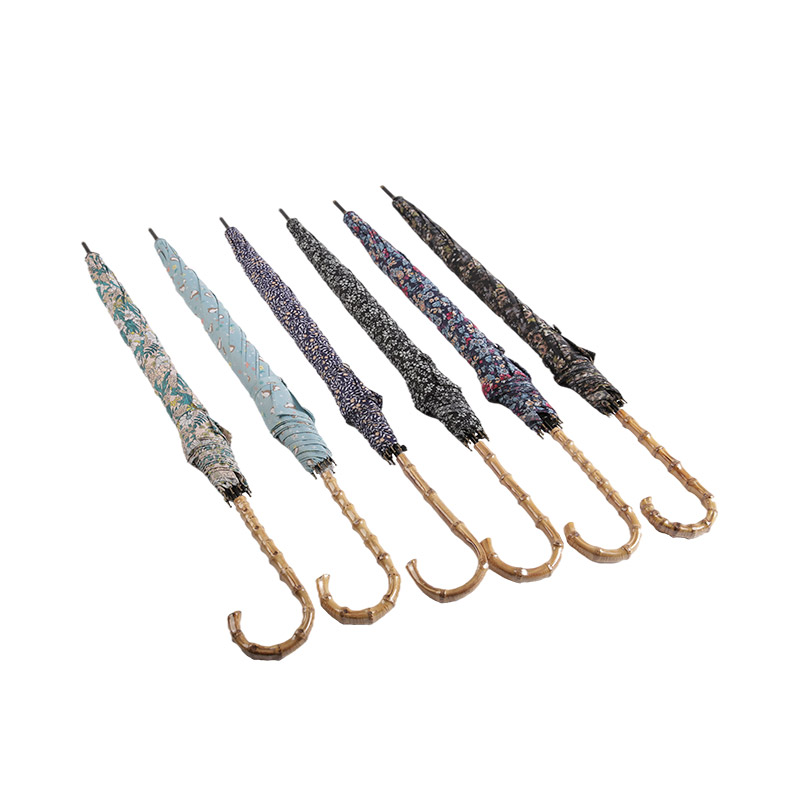 Красивый внешний вид Pongee с прямым зонтиком с УФ-покрытием-0E6B0304