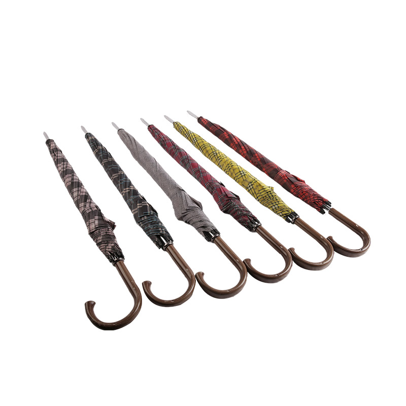 Красный клетчатый зонт Student Spirit, полиэстер, прямой зонт-0E6B0329