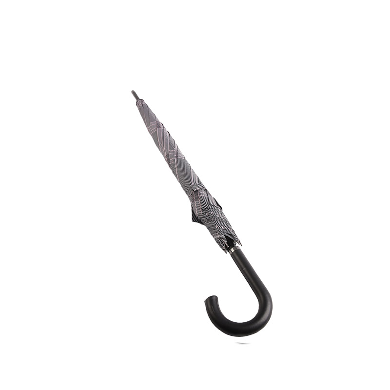 Зонт Dark Grey Checkered Pongee Straight-0E6B0351