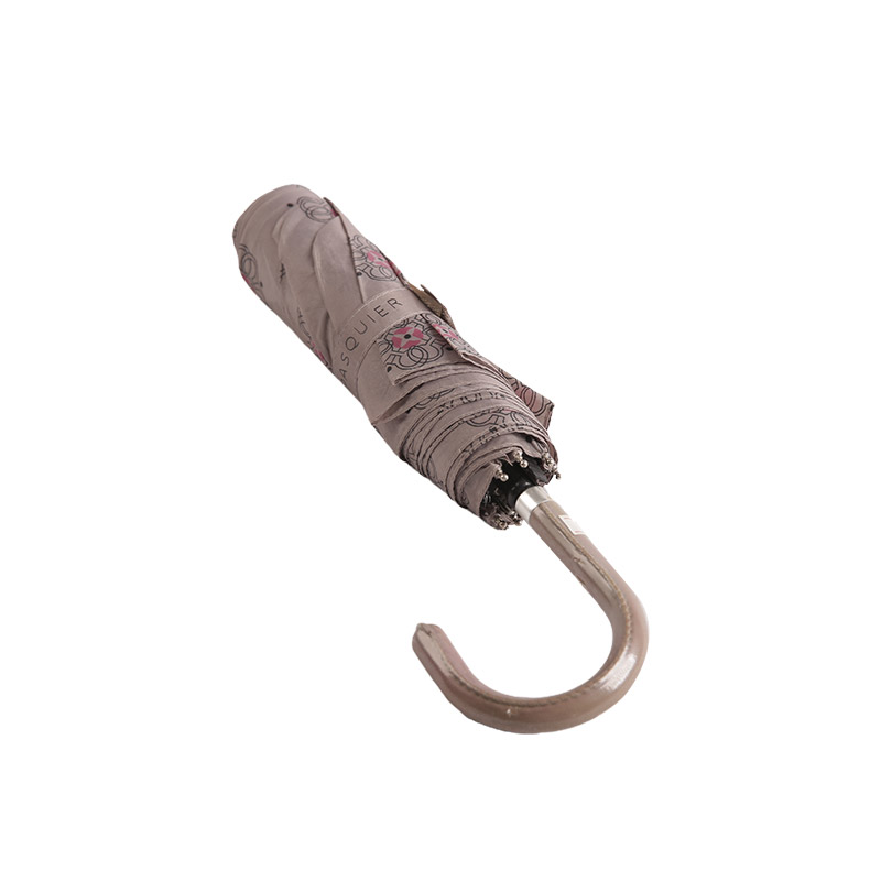 Светлая цветная печать Полиэстер Тройной зонт-0E6B0739