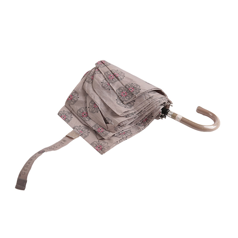 Светлая цветная печать Полиэстер Тройной зонт-0E6B0739